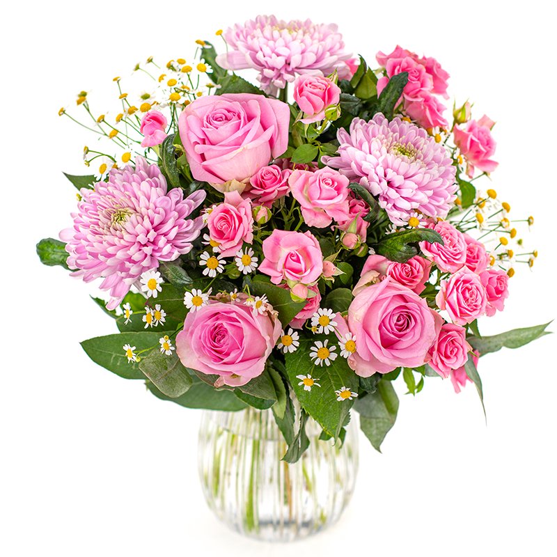 Bukiet Z Różem Do Twarzy